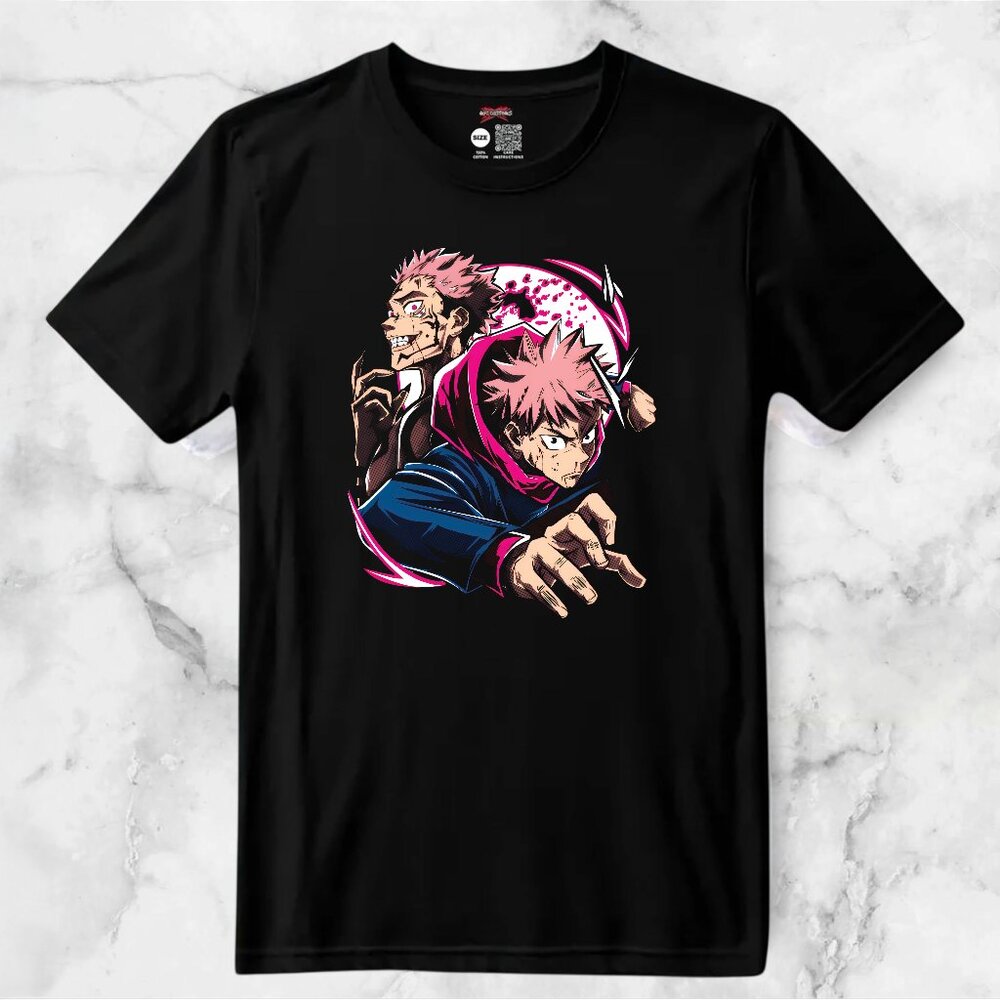 Yuji x Sukuna (JJK) Anime Custom T-shirt